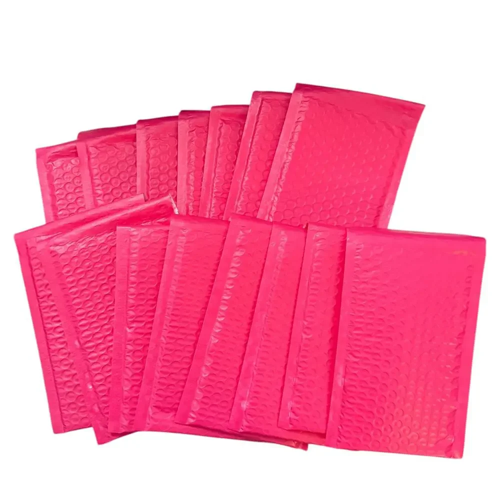 Hot Pink Lot Of 15 Poly Bubble Padded Envelopes Self-Sealing Mailers 4X8